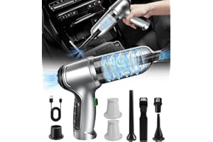 LanBlu Car Vacuum Cleaner Powerful, 15000Pa Brushless Hand Held Vacuum Cleaner Strong Suction, USB Charge Hand Held Hoovers Cordless, Wet&Dry Mini Portable Vacuum Cleaner for Car Home Kitchen Pet Hair