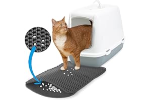 Cat Litter Tray Mat Grey XS: Cat Mat 30 x 40 cm Washable Extra Small - Cat Litter Collection Mat - Space-Saving Cat Litter Tray Mat - Cat Litter Tray Mat Inovida