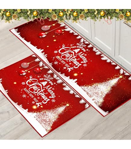 Tapis De Noël 3D Père Noël 140x140 Cm - Dessin Illusion Optique, Peluche Douce, Antidérapant, Déco Salon Fêtes - 7