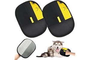 Bukbas Fellmagnet Handschuh Katzenhaare, 2 Stück Fellhandschuhe Fingerlos Katze Fell Magnet Handschuh, Pet Hair Remover Glove, Katzenbürste Katzen Handschuhe Fellpflege Für Glattes und Gesundes Fell