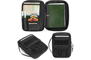 Damero Journal Supplies Storage Case Compatible with Notebooks 22.86 x 16.51 CM, Travel Organizer Holder for A5 Notebooks, Planner, Pens, Journal Supplies and Accessories, Black