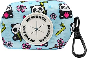 My Pug - Porta Bolsas Caca Perro | Accesorios para Perros | Dispensador Bolsas Caca Perro | Perros Accesorios | Porta Bolsa Tela Excrementos | Accesorios Perros para Bolsas Caca Perro (Panda)