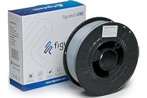 Filamento PLA 1.75mm 1kg Gris, Figutech ONE filamento 3D, precisión +/- 0.02mm, PLA optimizado para impresora 3D, alta adherencia y resistencia, fluidez mejorada