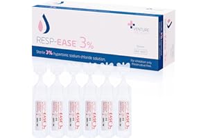 Resp-Ease® 3% Sterile Hypertonic Saline Solution for Inhalation via Nebuliser - Helps Clear Airways and Congestion from Lungs (3 Boxes (720ml))