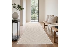 Enyhom Alfombra Pasillo Larga 80 x 240 cm, Moderna Absorbente Alfombra Cocina Lavable Antideslizante Esponjosas Tapete Entrada, Alfombras Largas para Pasillo, Entrada, Dormitorio, Lavandería