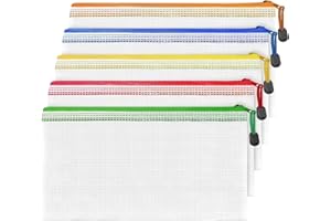 ‎IRICUS 5er Pack Dokumententasche A6 23x12 cm - Dokumententaschen Reißverschlusstaschen Zip Beutel Mit Reißverschluss Schule Zuhause - Aufbewahrungstasche für Quittungen Rechnungen Wasserdichte Beutel