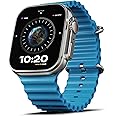 Boult Newly Launched Crown Smart Watch 1.95'' Display, Bluetooth Calling, Working Crown, Zinc Alloy Frame, 900 Nits Brightness, AI Voice Assistant, SpO2 Monitoring, 100+ Sports Mode (Blue)