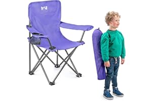 TRAIL OUTDOOR LEISURE Trail Eagle Kids Camping Chair Purple Lightweight Folding Garden Beach Seat with Carry Bag (For Ages 2 to 6 Years Old)