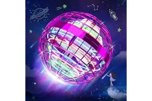Flying Orb Ball, Tomzon Upgraded Flying Ball Toys, Hand Controlled Boomerang Hover Ball, Flying Spinner with Endless Tricks, Mini Drone Cool Toys Indoor Outdoor (Purple)