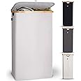 HENNEZ 100L Bamboo Laundry Basket with Lid - Laundry Hamper With Removable Bag - Dirty Clothes Basket Washing Baskets for Laundry - Hamper Baskets Clothes Basket Laundry Wash Baskets Laundry Bin