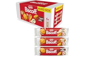 Lotus Biscoff | Confezione Mista Biscoff Sandwich | 3 Gusti | 2 Confezioni per Gusto | 15 Biscoff Sandwich per Confezione | Ingredienti di Origine Naturale | Senza Coloranti | 6 x 150g | 900g