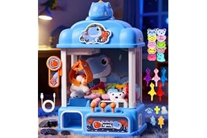 CWLAKON greppmaskin barn pojkar dinosaurieleksaker, Candy Grabber Claw-maskin med ljud och 20 minileksaker, griparm elektroni