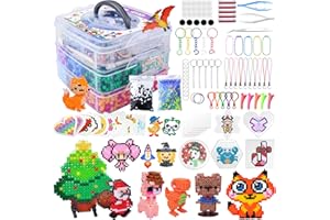YIYADI YlYADl Perline Da Stirare Set,Perline A Fusione Set(11500+ Pcs),Fusione Kit Creativo Fai Da Te,Perline A Fusione Con Custodia,Set Gioco Creativo Natalizio Fai Da Te Per Bambini(5mm)