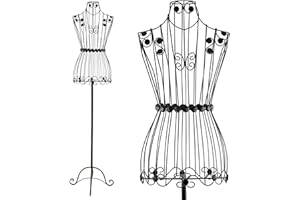 PrimoLiving Metall Schneiderpuppe Bella Donna in Schwarz - Vintage Kleiderpuppe - ideal als weibliche Schaufensterpuppe oder Kleiderständer - P-00243