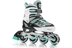 2PM SPORTS Cytia Pattini in linea da Ragazza Regolabili con Ruote in PU 82A, Pattini per Bambina e Bambini e Bambino