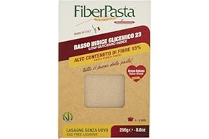FIBER PASTA FIBERPASTA Lasagne a basso indice glicemico. Adatta a diabetici. Vegano. Formato da 250g.