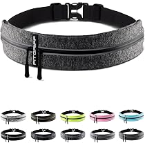 WATERFLY Ceinture De Course Pour Téléphone – 3 Poches, Respirante, Réglable 76-99 Cm – Marathon, Triathlon, Running