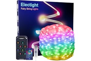 Electight 20M RGB Smart IC Luci di Natale LED [IP65 Impermeabile], RGB Smart IC Multicolore, APP Controllo, Scene Multiple, Temporizzazione, USB Alimentazione, Interni/Esterni, Giardino, Matrimoni