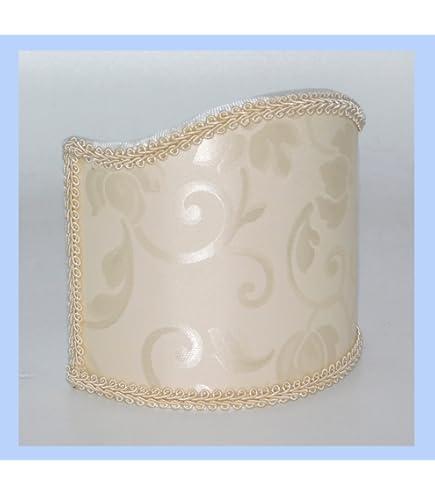 Paralume A Mezza Vela Modello Scudetto - 13 Cm, 2 Pezzi | Attacco A Pinza E14, Finta Pergamena Riflesso Oro - Foto 4