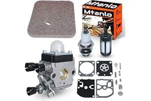 Mtanlo Carburatore per Stihl HS45 FS55 FS38 HS45 Trimmer con ZAMARB-99 Kit di Riparazione Carburatore Filtro Aria L7T/BPMR7A Candela Filtro del Carburante