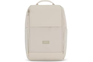 LARKSON Plecak na komputer damski i męski - Niklas - torba na laptopa do podróży do pracy i szkoły - plecak antykradzieżowy - lekki i wodoodporny, Piaskowy, Taglia unica, nowoczesny