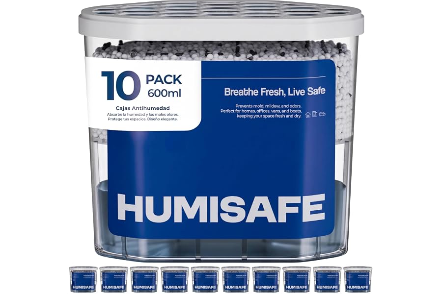 Cajas Antihumedad | PACK X10 600ml | Deshumidificador armario | Antihumedad armarios | Antihumedad habitacion | Absorber