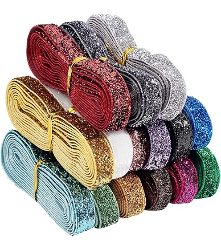Letsinstyle 10 Yards Elastische Paillettenbandbesä Produktbild-Vorschau 11