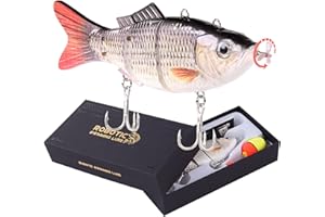 watalure Upgradation Robotic Schwimmen Angeln Elektrische Köder 13 cm USB Wiederaufladbare LED Licht 4 Segment Wobbler Multi Jointed Swimbait Hard Köder Angelzubehör