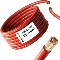 20 Cosses Tubulaires Kayqbonne 25mm² M8 - Cuivre étamé Pour Batteries Voiture/moto - Sertissage Facile