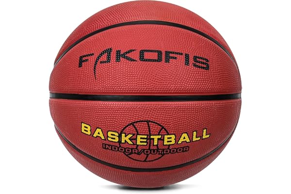 FAKOFIS Basketball pour Enfant Taille 3 - Taille 5 - Taille 7 - pour Enfant - pour la Rue - en Plein air - pour Les débutants