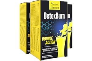 SLIMJOY Boisson au Chardon Marie, Artichaut, Pissenlit, Vitamine C et Thé vert - DetoxBurn double action - 30 sachets - par Sensilab