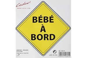 Cadox Adhesif Bebe à Bord Losange Jaune