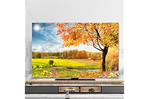 Hixingo TV Abdeckung Staubschutzhülle, 3D Wald Muster TV Staubschutzhülle 32-80inch TV Abdeckung Schutzhülle Fernseher Fernsehabdeckung Universal TV Schutzhülle (65inch,Wald)
