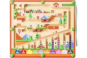 HuaaxtLang Magnetic Colour and Number Maze, Montessori Toys for 2 3 4 5 Year Old Boys Girls, Fine Motor Skills Toys for Toddlers, Color Sorting Board, Preschool Learning Resources