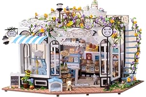 AONGAN DIY Miniature Dollhouse Kit - Crafts Tiny House Kit, Mini House Making Kit with Furniture, Craft Gifts/Home Decoration for Family (Pet Club)…