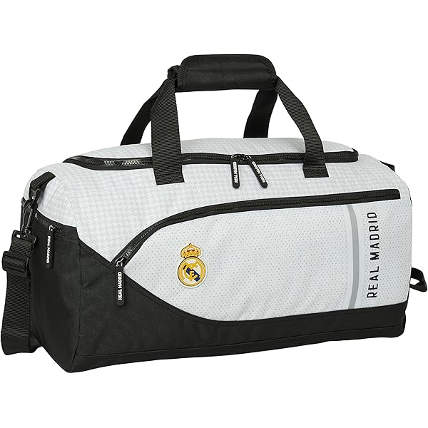 Classeur Real Madrid 24/25 4 Anneaux - Format 26.5x33 Cm, Couverture Rigide, Gris, Pour école