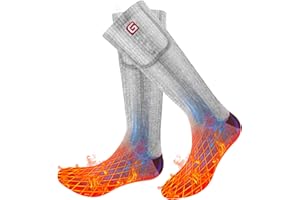 Svpro Calcetines eléctricos Recargables para Hombres y Mujeres Calcetines calefaccionados con batería de 4000mAh 3 ajustes de Calor Calcetines de Clima frío Calentamiento hasta 12 Horas