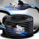 MN6 M106 Cat6 UTP Ethernet Kablosu 50 Metre, Dış Mekan UV Korumalı &Ccedil;ift Katmanlı PE+PVC 0.50mm İletken İnternet Kablosu
