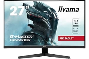 iiyama Ecran 27" G-Master Red Eagle G2766HSU-B1, VA Curved, FHD@165Hz, FreeSync, HDMI/DP/USB HUB, 1ms, Haut-parleurs, Black Tuner