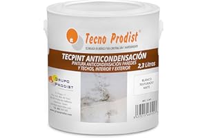 Tecno Prodist TECPINT ANTICONDENSACIÓN (2,3 Litros) - Pintura Anti-condensación al Agua para Interior y Exterior - Paredes y Techos -gran cubrición y blancura - Fácil Aplicación - (BLANCO)
