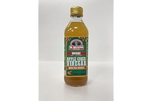 M BUSTO M. Busto (depuis 1939) - Vinaigre de cidre de pomme biologique brut, non pasteurisé, non filtré, avec la mère, sans gluten, Kosher lot de 6 x 500ML