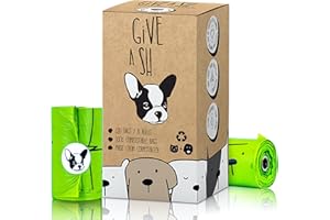 G.A.S Certified 100% Home Biodegradable Dog Waste Bags, 10% to Charity, Compostable Dog Waste Bags, Eco and Earth Friendly Disposable Dog Waste Bags, Leakproof and Zero Odor Green Pet Supplies