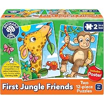 Bigjigs Toys Dinosaurier Puzzle – 3 Holzpuzzles Mit Je 6 Teilen, Für Kinder Ab 2 Jahren