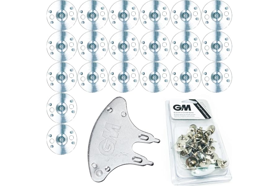 Gunn & Moore GM | Cricket Shoe Spikes | 20 Metal Studs with Spanner