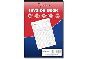 LOTUS Duplicate Invoice Book | 2-Part Invoice Book Duplicate | A5 (143 x 210mm) - DNCR-8010