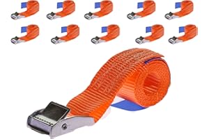 INDUSTRIE PLANET 10 x 250kg 1m Cinghie di fissaggio con chiusura a morsetto cinghia di tensione cinghia portapacchi bicicletta 25 mm