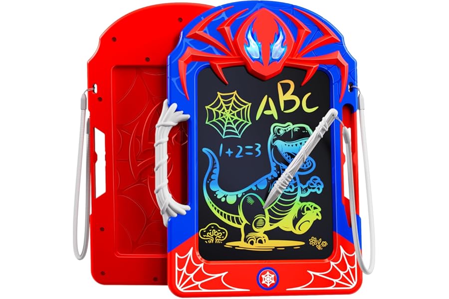 Kidluna Toys for 3-8 Year Old Boys Kids, LCD Drawing Writing Tablet with Web Stylus & Grip, Colorful Drawing Pad Doodle Board,Toddler Learning Toys Gifts Birthday Present for 3 4 5 6 7 8 Year Old Boys