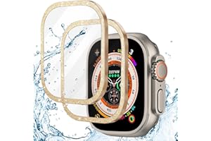 Diruite 2-Piezas Protector Pantalla para Apple Watch Ultra 2/Ultra 49mm Cristal Templado,Marco Aleación Aluminio HD Anti-Scratch para Apple Watch Ultra 2/Ultra 49mm Screen Protector