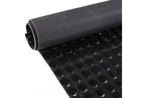 Anro Tapis de protection en caoutchouc avec picots - 100 cm- Tapis de sol, Caoutchouc SBR., Avec picots, 300 x 100cm