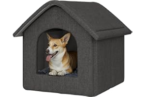 EUGAD Cama para Gatos Grande,Cueva para Gatos 60x55x60cm, Casa para Gatos de Interior con Cojín Extraíble,Casa de Dormir Casetas de Mascotas,Casetas para Perros Impermeables y Cálidas Interior